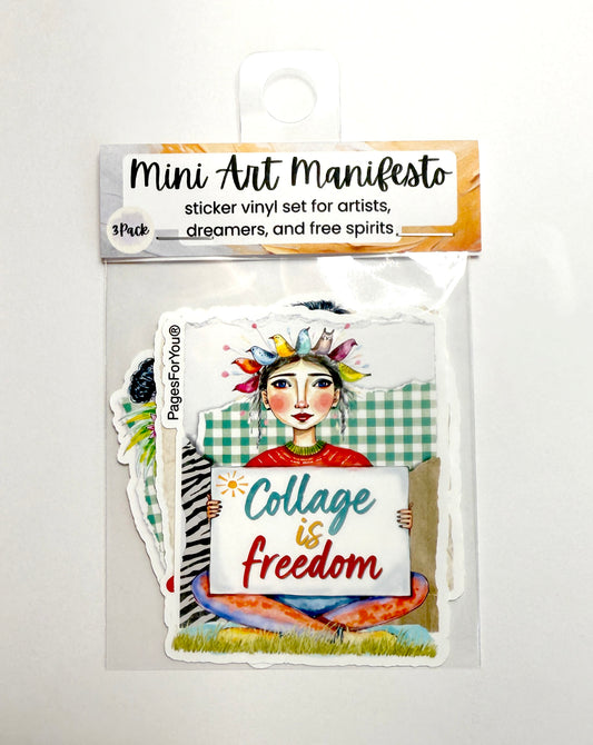 Mini Art Manifesto • Set of 3 Vinyl Stickers