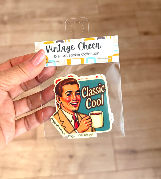 🎄 Vintage Cheer — Vinyl Sticker Set by AdriO