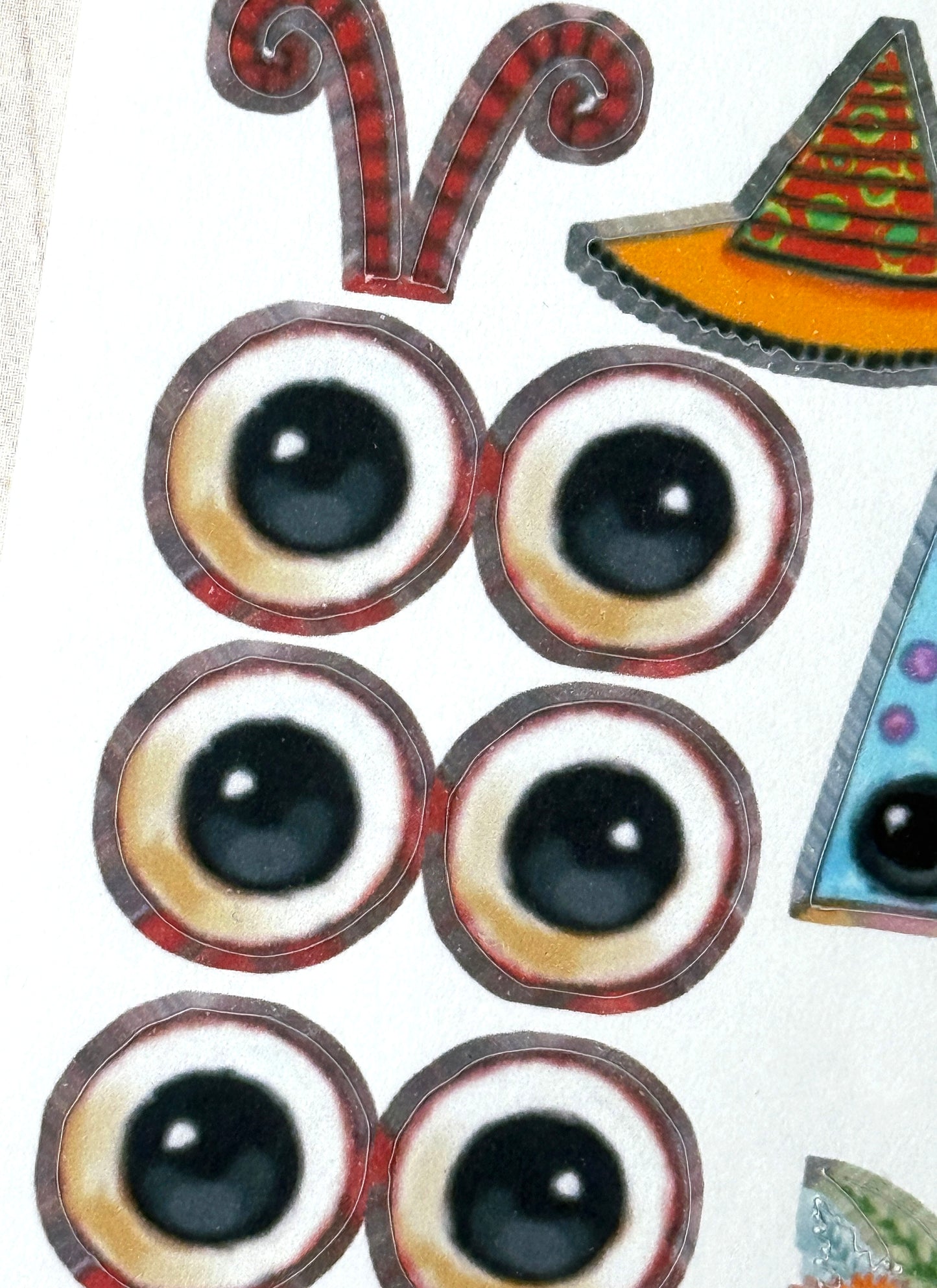 Whimsical Accessories · Ephemera Sticker Sheet for journaling, collage, ATCs, and creative play