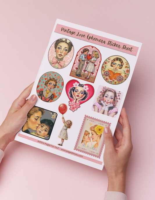 Pages for You®: Vintage Love Ephemera Sticker Sheet