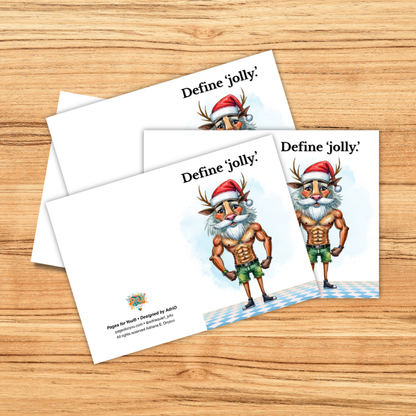 Define ‘Jolly.’ Holiday Greeting Card