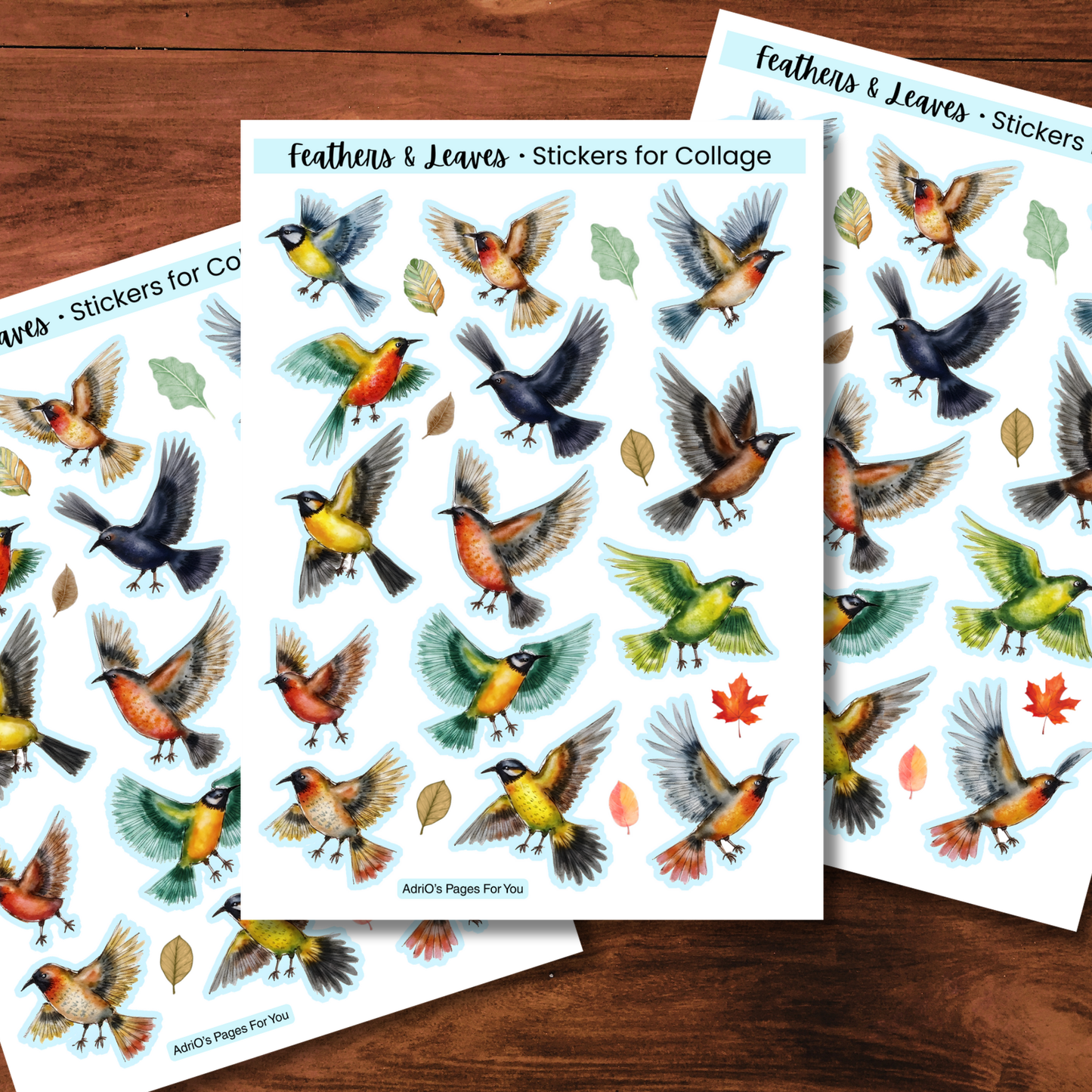 Pages for You®: Feathers & Leaves – Stickers for Collage