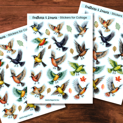 Pages for You®: Feathers & Leaves – Stickers for Collage