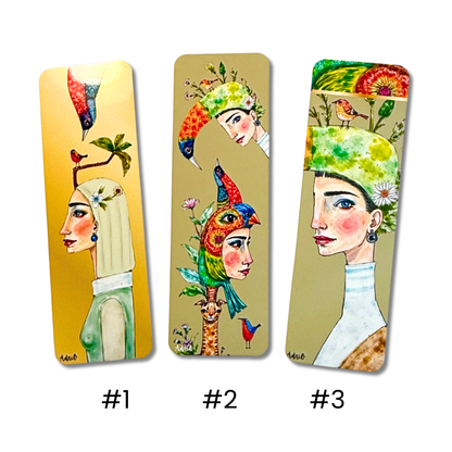 Women & Wings · Art Bookmarks by AdriO · Illustrated Bookmarks for Books & Journals