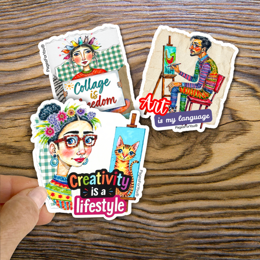 Mini Art Manifesto • Set of 3 Vinyl Stickers
