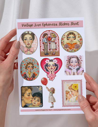 Pages for You®: Vintage Love Ephemera Sticker Sheet