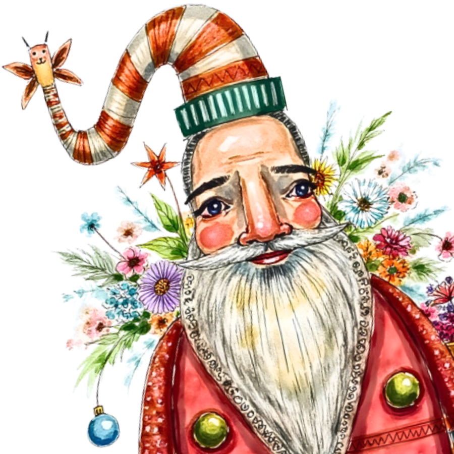 Limited Edition Santa Happy Holidays Greeting Card