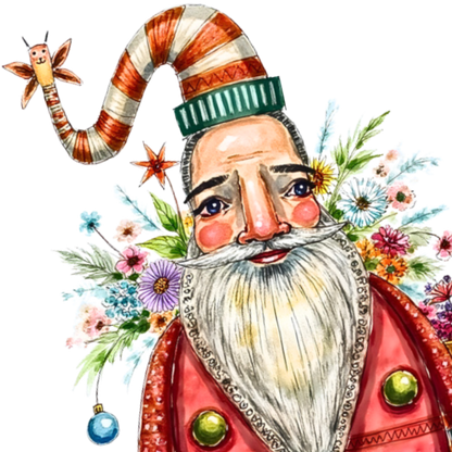 Limited Edition Santa Happy Holidays Greeting Card