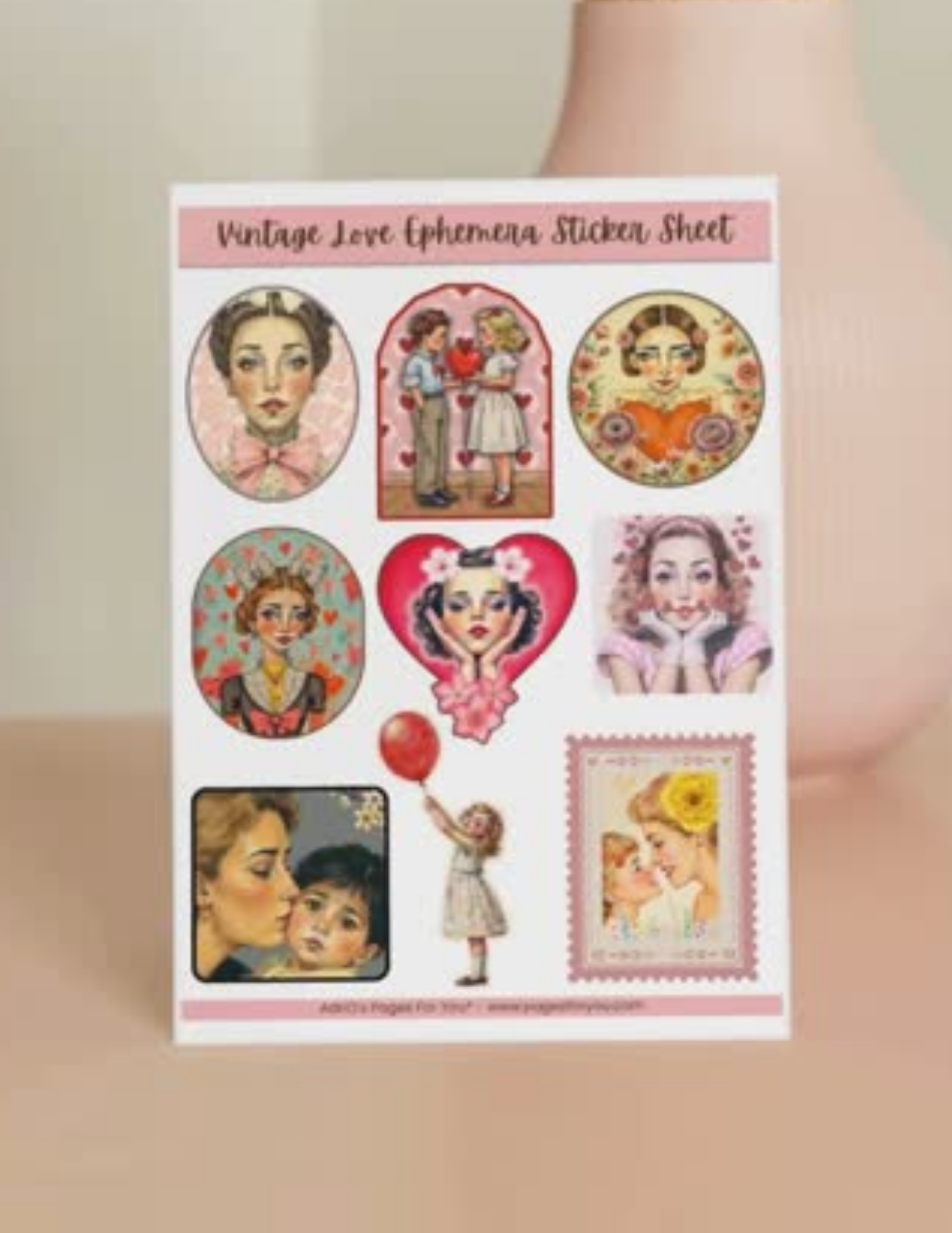 Pages for You®: Vintage Love Ephemera Sticker Sheet