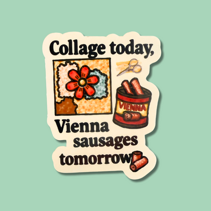 "Collage Today" Vinyl Die-Cut Sticker – 1 Pc for Journals, Water Bottles, Laptops, and More