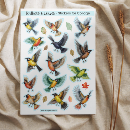 Pages for You®: Feathers & Leaves – Stickers for Collage