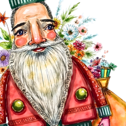 Limited Edition Santa Happy Holidays Greeting Card