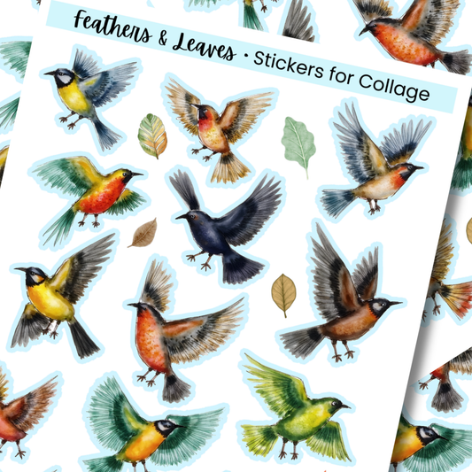Pages for You®: Feathers & Leaves – Stickers for Collage