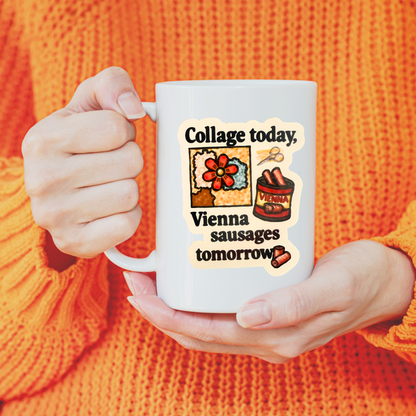 "Collage Today" Vinyl Die-Cut Sticker – 1 Pc for Journals, Water Bottles, Laptops, and More