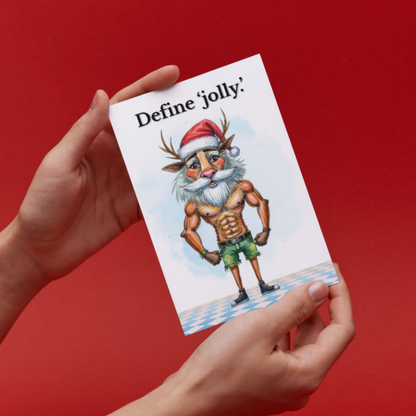 Define ‘Jolly.’ Holiday Greeting Card