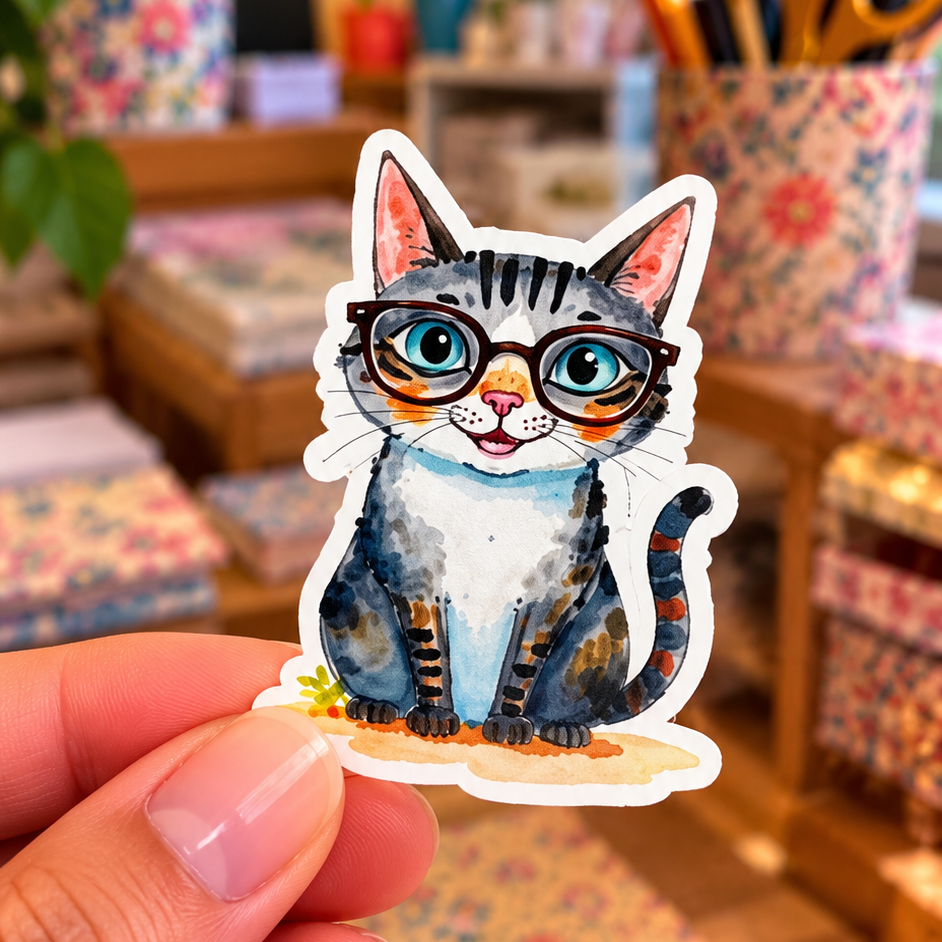Catitude Whimsical Cat Ephemera Set