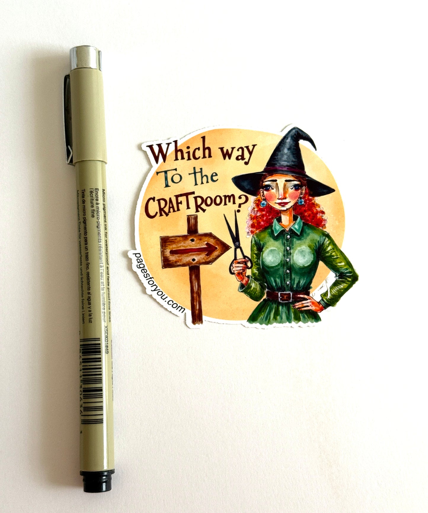 Witch Way to the Craft-room Vinyl Sticker 🧹 1 Pc