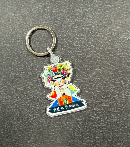 Art Is Freedom — Acrylic Keychain by AdriO