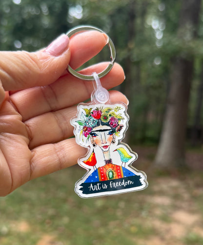 Art Is Freedom — Acrylic Keychain by AdriO