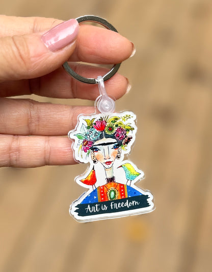 Art Is Freedom — Acrylic Keychain by AdriO