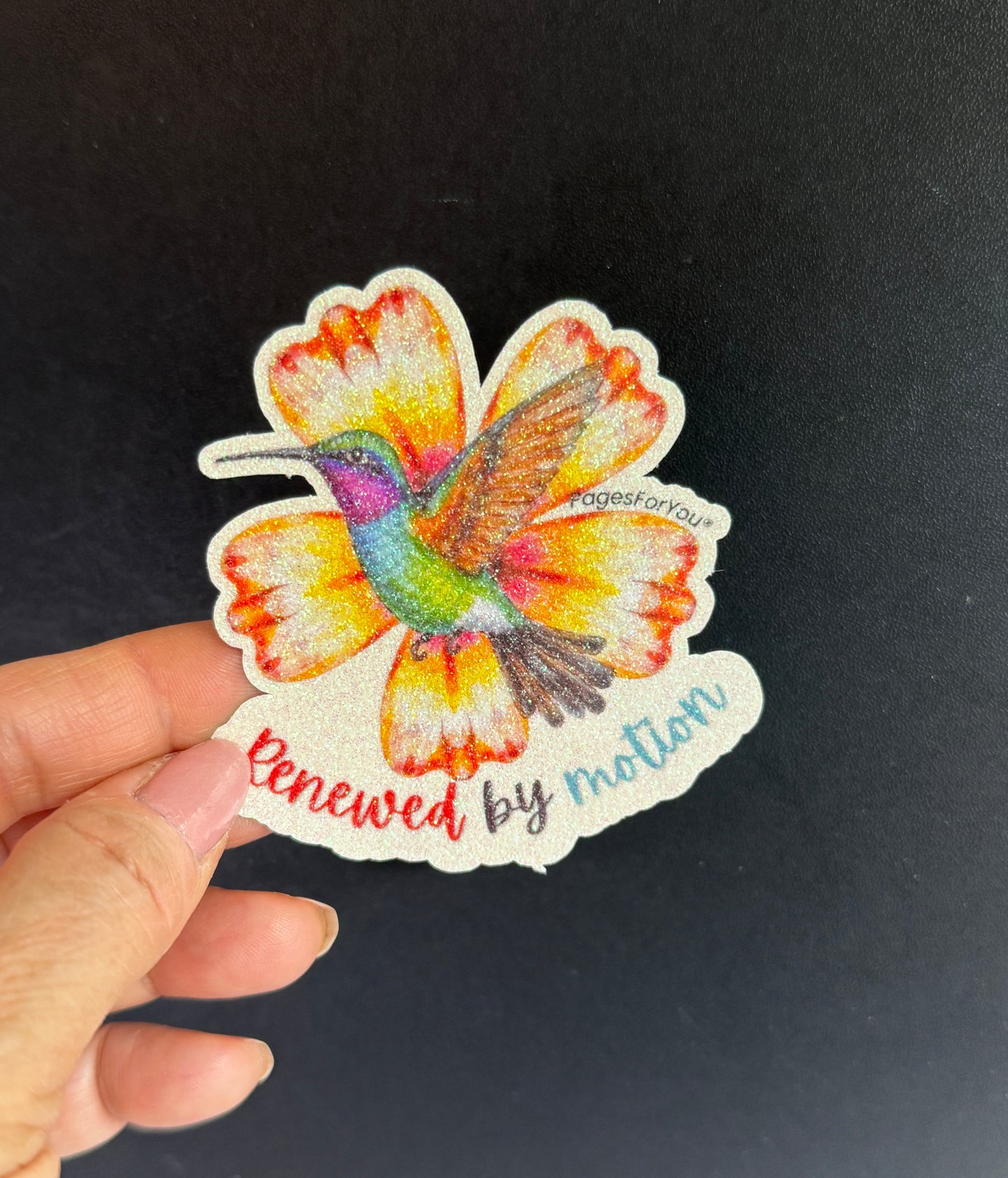 ✨ Wings and Words · Glittered Bird Sticker Set by AdriO