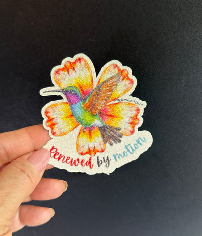 ✨ Wings and Words · Glittered Bird Sticker Set by AdriO