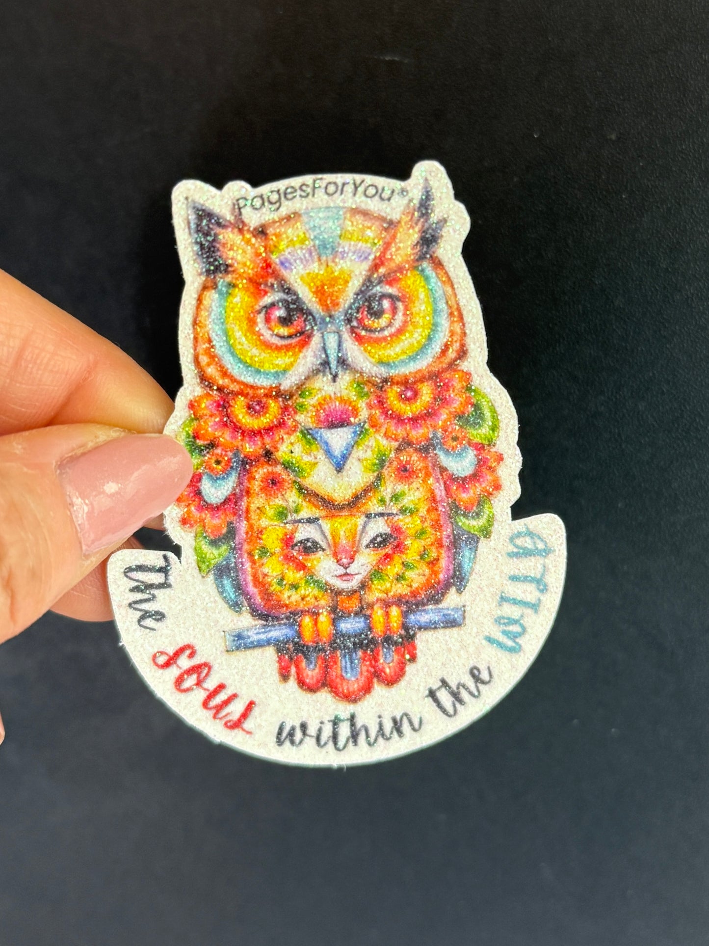 ✨ Wings and Words · Glittered Bird Sticker Set by AdriO