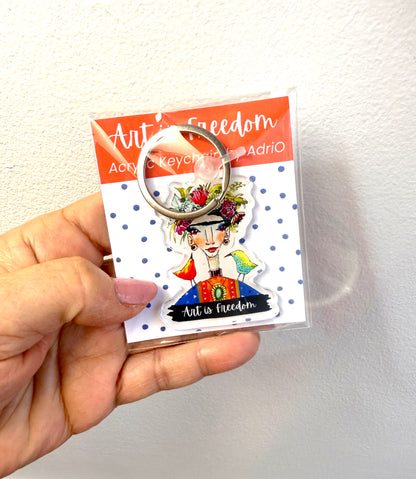 Art Is Freedom — Acrylic Keychain by AdriO