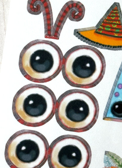 Whimsical Accessories · Ephemera Sticker Sheet for journaling, collage, ATCs, and creative play