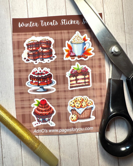 🍫 Winter Treats Sticker Sheet • Pages for You® • Vinyl Stickers