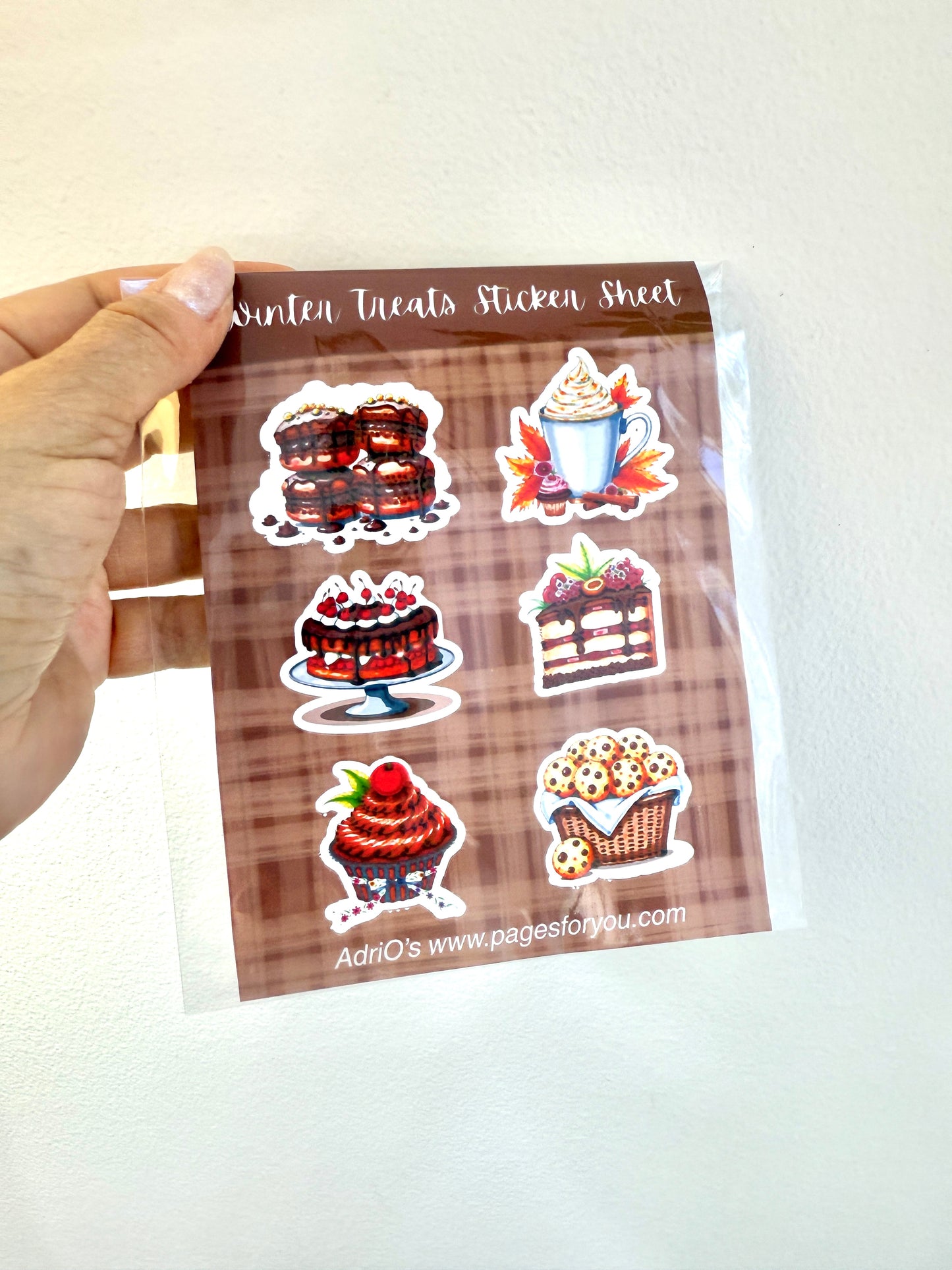 🍫 Winter Treats Sticker Sheet • Pages for You® • Vinyl Stickers