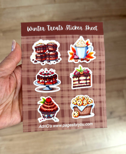 🍫 Winter Treats Sticker Sheet • Pages for You® • Vinyl Stickers