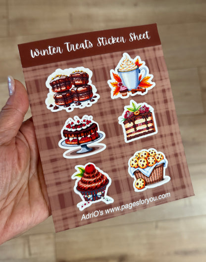 🍫 Winter Treats Sticker Sheet • Pages for You® • Vinyl Stickers