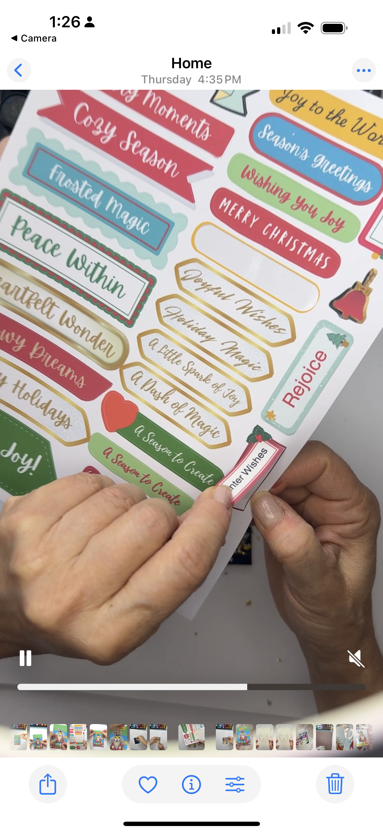 Holiday Sentiments Sticker Sheet