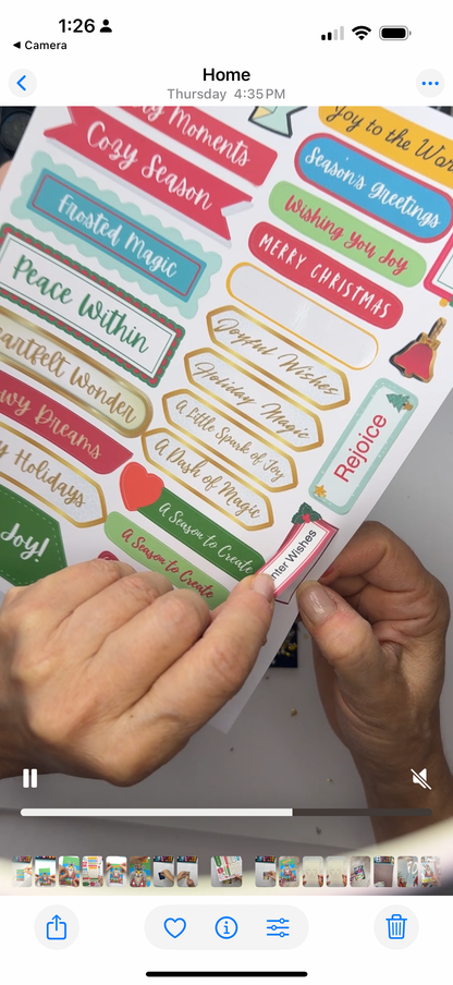 Holiday Sentiments Sticker Sheet