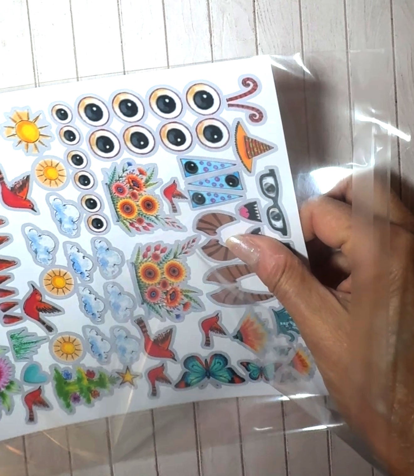 Whimsical Accessories · Ephemera Sticker Sheet for journaling, collage, ATCs, and creative play