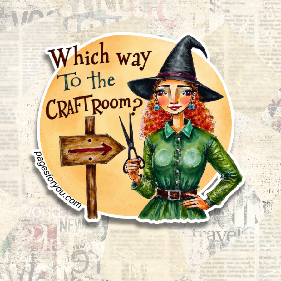 Witch Way to the Craft-room Vinyl Sticker 🧹 1 Pc