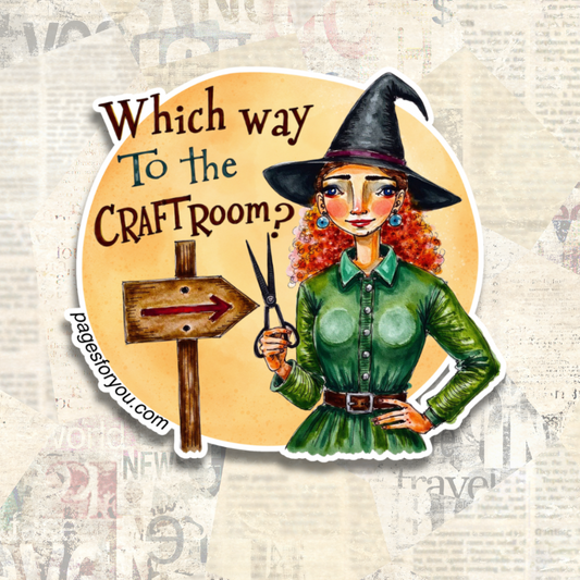 Witch Way to the Craft-room Vinyl Sticker 🧹 1 Pc