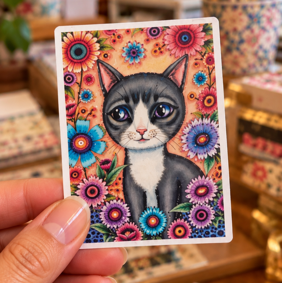 Catitude Whimsical Cat Ephemera Set