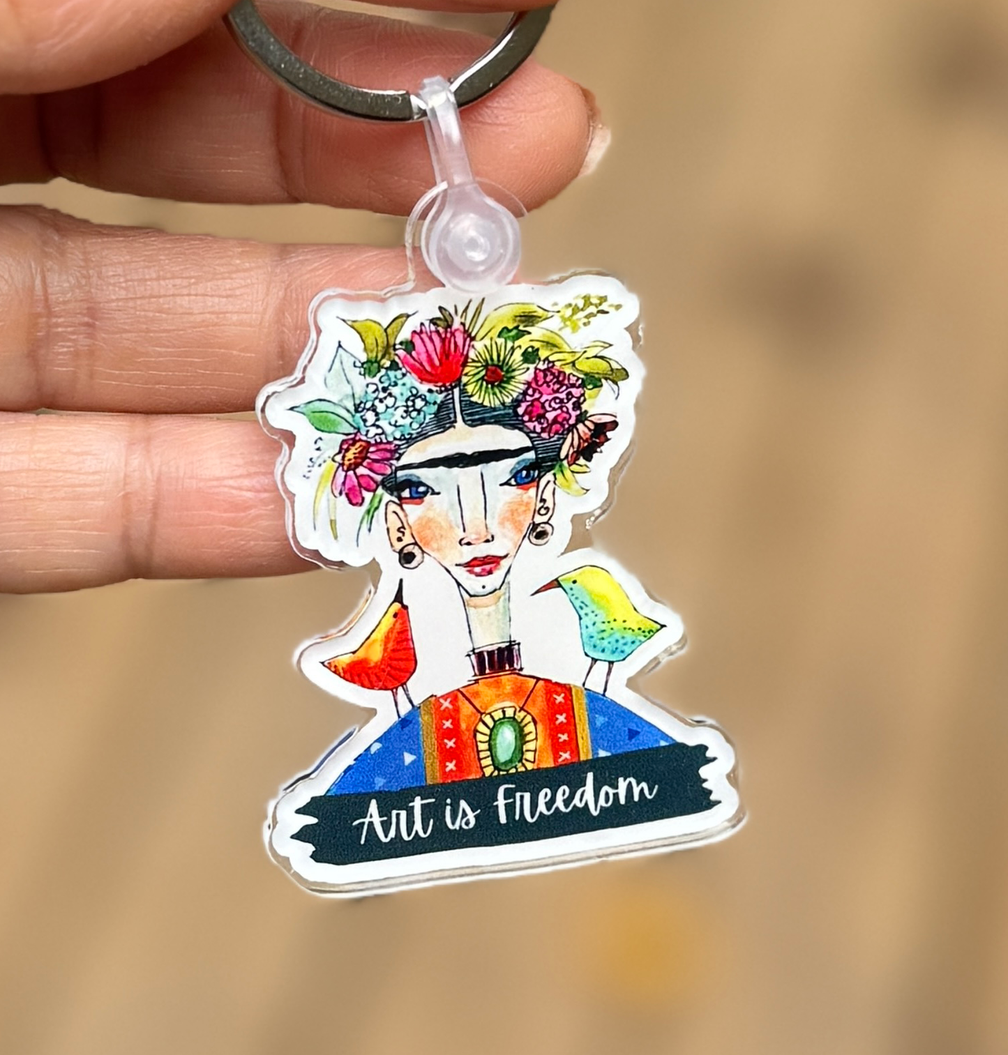 Art Is Freedom — Acrylic Keychain by AdriO