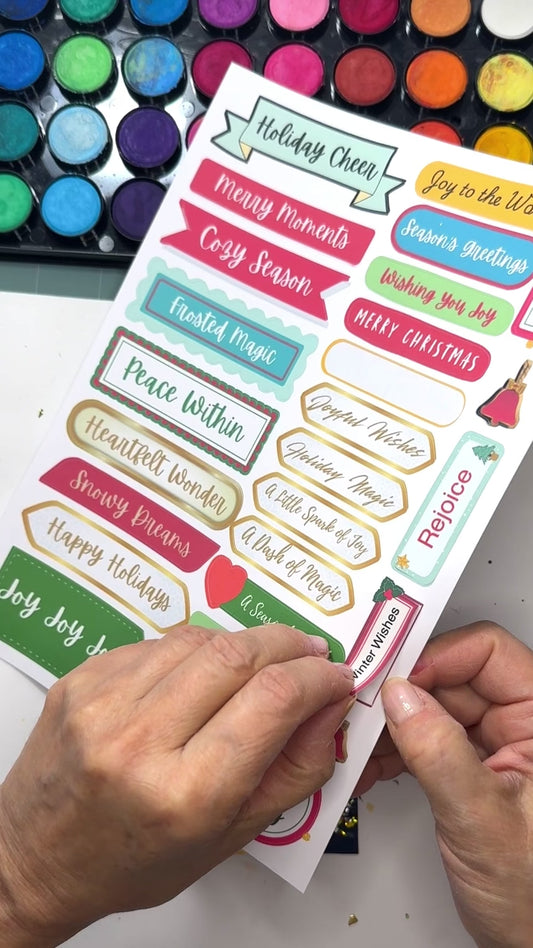 Holiday Sentiments Sticker Sheet